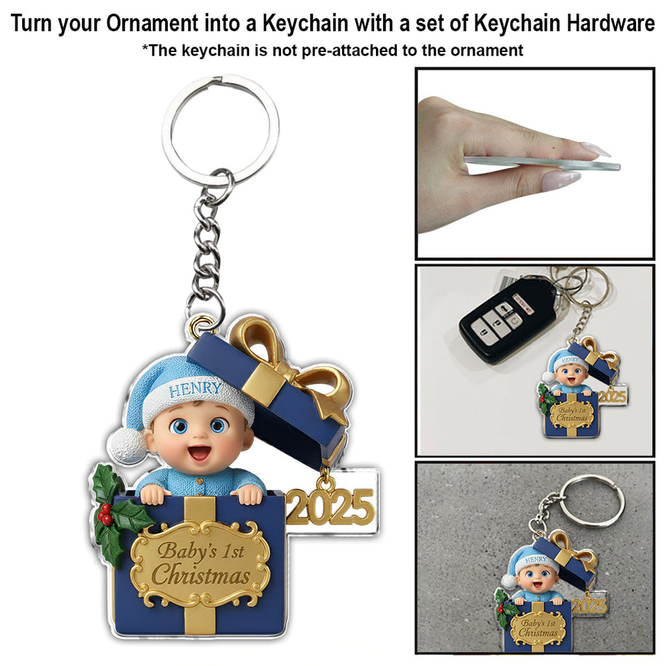 Baby's 1st Christmas - Personalized Newborn Ornament