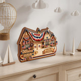 American House 250 Anniversary - Personalized Family Custom Shaped Wood Plaque