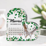 Couple Married Calendar - Personalized Husband And Wife Custom Shaped Acrylic Plaque