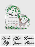 Couple Married Calendar - Personalized Husband And Wife Custom Shaped Acrylic Plaque