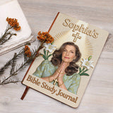 Custom Any Photo Bible Study Journal - Personalized Christian Leather Journal