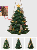 Naught Cats Christmas Tree Pet Lovers - Personalized Cat Custom Shaped Wood Sign