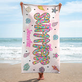 Summer Beach Vibes - Personalized Sea Lover Quick-dry Beach Towel/ Bath Towel