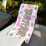 Summer Beach Vibes - Personalized Sea Lover Quick-dry Beach Towel/ Bath Towel