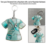 Sea Glass Nurse Scrub - Personalized Nurse Ornament