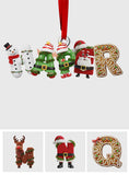 Christmas Alphabet - Personalized Christmas Custom Shaped Ornament
