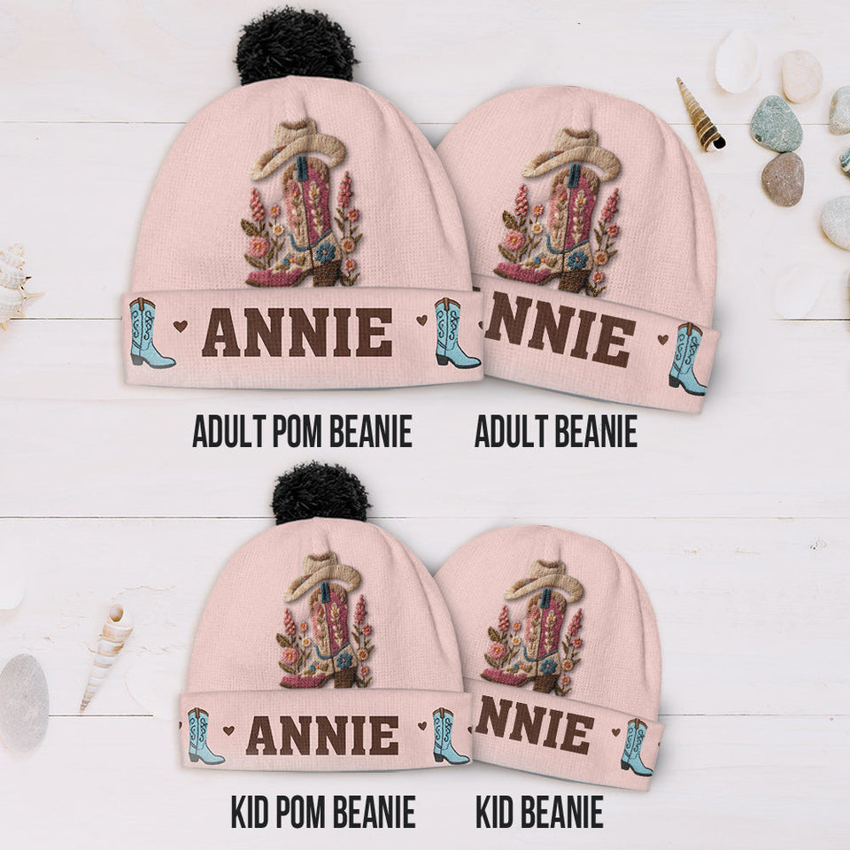 Cowgirl Spirit - Personalized Cowgirl Beanie Hat