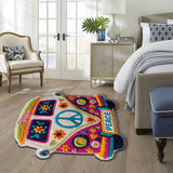 Hippie Van - Personalized Hippie Non-Slip Tufted Rug