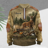 Hunting For Life - Personalized Hunting Men Zip-Up Sweatshirt