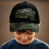 Fishing Makes Me Happy - Personalized Fishing Classic Cap