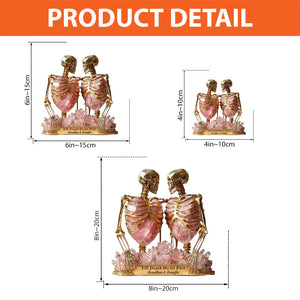 Quartz & Gold Skeleton, Till Death Do Us Part - Personalized Couple Custom Shaped Acrylic Plaque