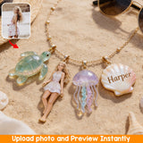 Custom Any Photo - Personalized Sea Lover Metal Necklaces With Pendants
