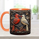 Cardinal Bird Couple - Personalized Couple Accent Mug