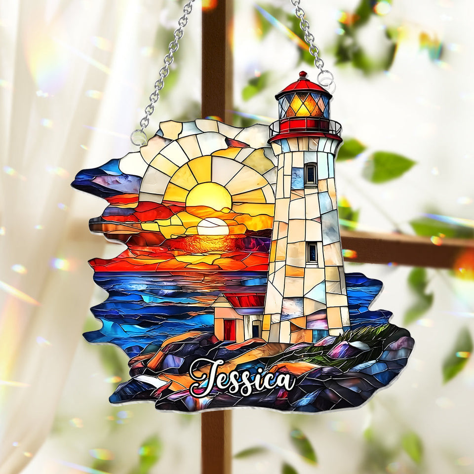 Ocean Radiance - Personalized Sea Lover Window Hanging Suncatcher Ornament