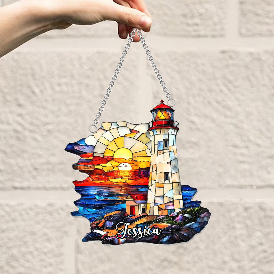 Ocean Radiance - Personalized Sea Lover Window Hanging Suncatcher Ornament