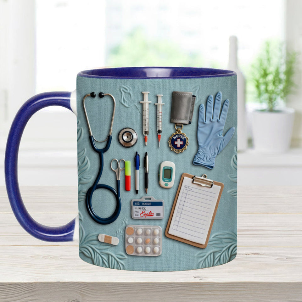 Nurse Life - Personalized Nurse Accent Mug