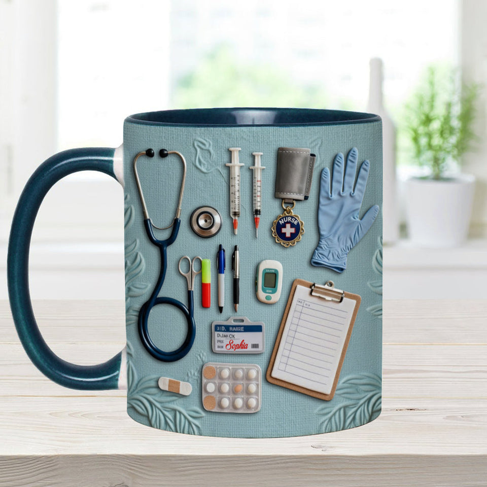 Nurse Life - Personalized Nurse Accent Mug