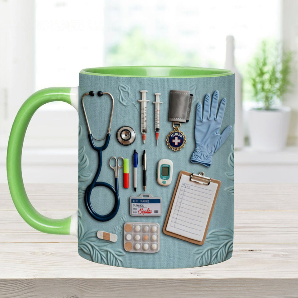 Nurse Life - Personalized Nurse Accent Mug