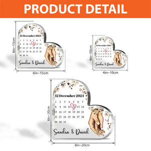 Couple Married Calendar - Personalized Couple Custom Shaped Acrylic Plaque