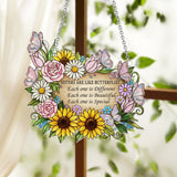 Sisters Are Like Butterflies - Personalized Sister Window Hanging Suncatcher Ornament