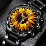 Nana, Mom, Auntie Family Sunflower - Personalized Grandma Hand Watch