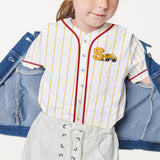 Alphabet Construction Vehicles - Personalized Kid Baseball Jersey