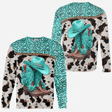 Western Cowgirl Boots - Personalized Cowgirl All Over Shirt