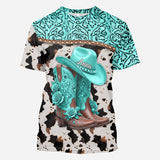 Western Cowgirl Boots - Personalized Cowgirl All Over Shirt
