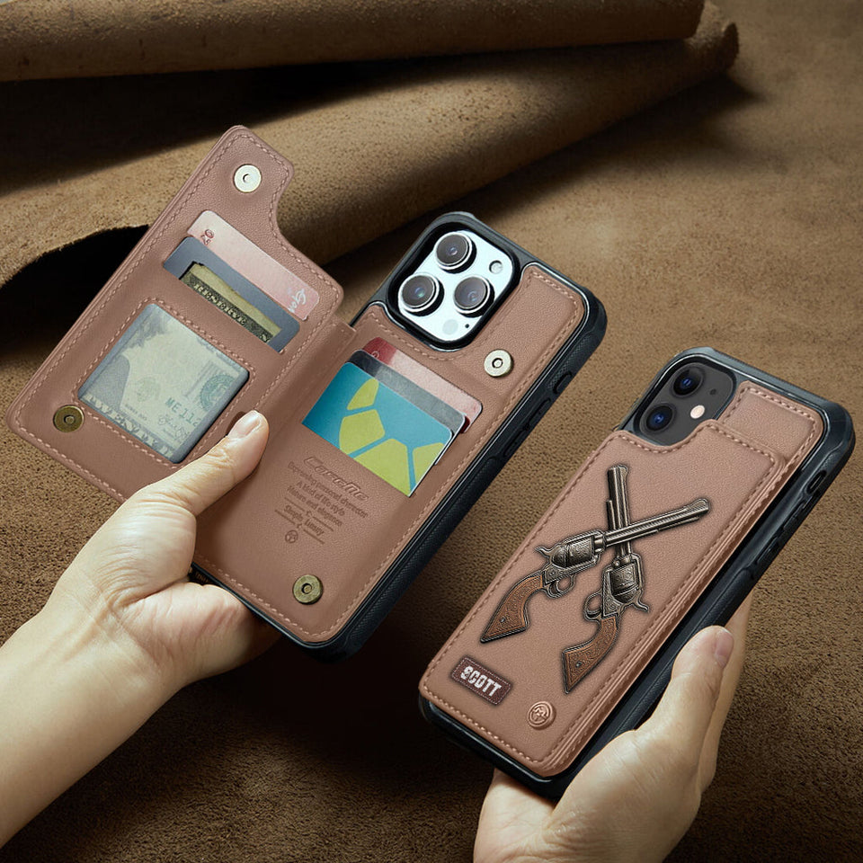 Crossed Pistols - Personalized Tactical equipment Wallet Phone Case