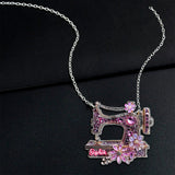 Beautiful Sewing Machine - Personalized Sewing Custom Shaped Pendant Necklace