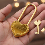 Locked In Love, Till Death Do Us Part - Personalized Skull Heart Padlock