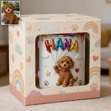 Custom Pet Name Ballon - Personalized Dog Accent Mug With Gift Box