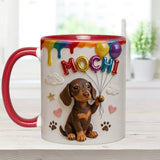 Custom Pet Name Ballon - Personalized Dog Accent Mug With Gift Box