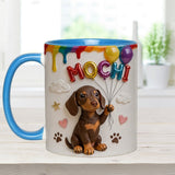 Custom Pet Name Ballon - Personalized Dog Accent Mug With Gift Box