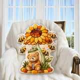 Grandma’s Blooming Love - Gift for Mother, Nana - Personalized Grandma Premium Faux Fur Pillow
