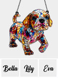 Adorable Bulldog - Personalized French Bulldog Window Hanging Suncatcher Ornament