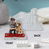Gift For Dog Dad - Personalized Dog Shaped Building Blocks