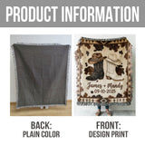 We Got This, Farmhouse Decoration, Cowboy Cowgirl Couple - Personalized Western Outfit Woven Blanket