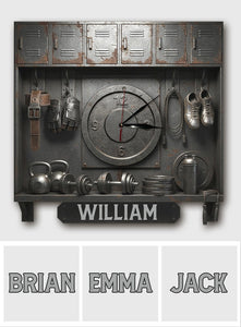 No Pain No Gain - Personalized Fitness LED Light Wall Clock
