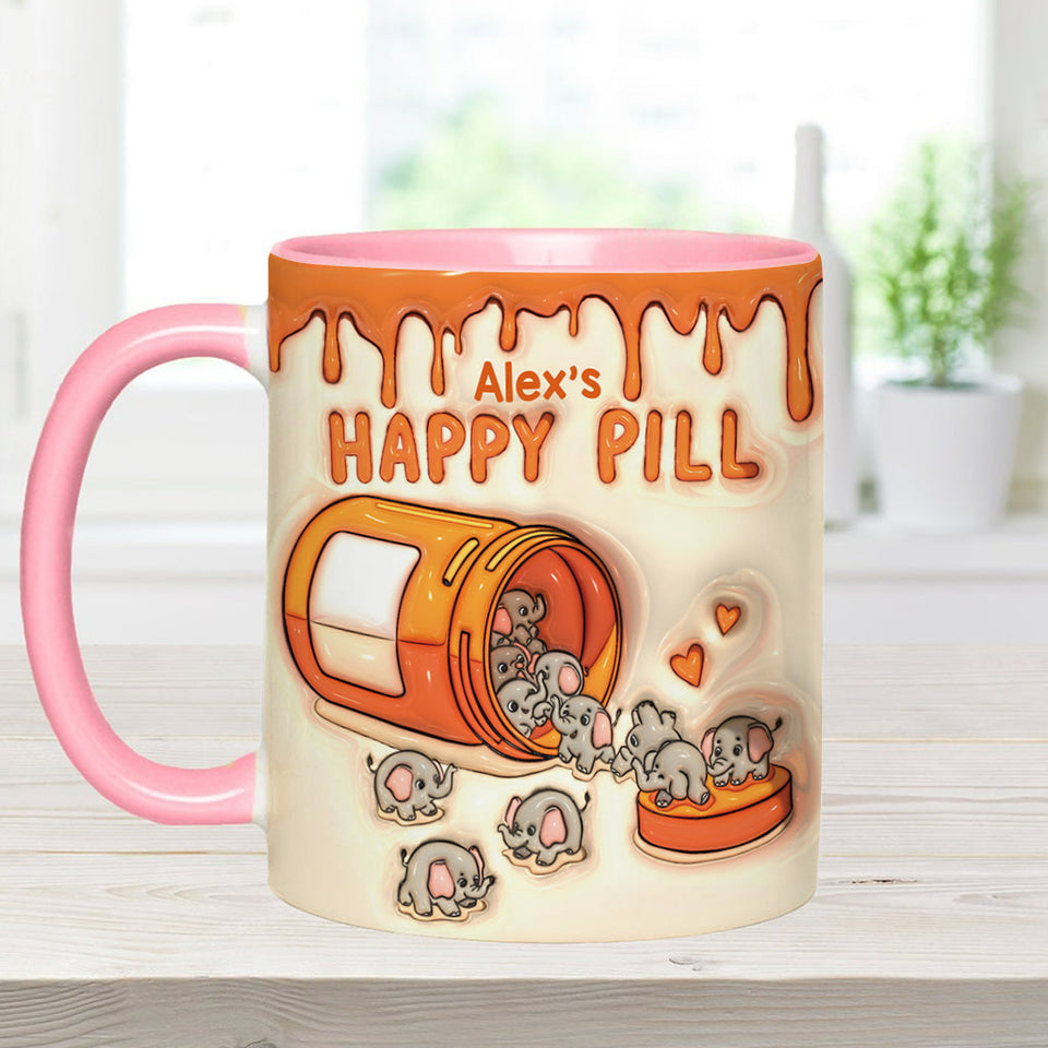 My Happy Pill - Personalized Elephant Accent Mug