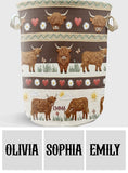 Farm Life - Personalized Highland Cow Storage Basket