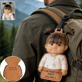 Never Far From Home - Personalized Father Luggage Tag