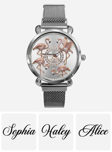 Love Flamingos - Personalized Flamingo Women Hand Watch