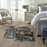 Military Uniform - Boots & Hat - Personalized Veteran Non-Slip Tufted Rug