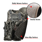 Military Uniform - Boots & Hat - Personalized Veteran Non-Slip Tufted Rug