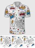 Super Dad Fist Bump - Personalized Father Polo Shirt
