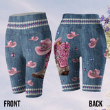 Cool Cowgirl - Personalized Cowgirl High-Waisted Biker Shorts