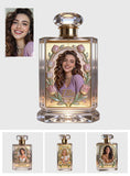 Custom Photo - Birth Month Flower - Personalized Self Love Refillable Perfume Bottle