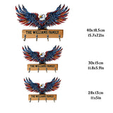 Welcome To Our Family - Personalized Bald Eagle Custom Shaped Key Rack