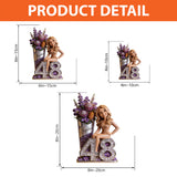 Custom From Photo, Flowers And Number - Personalized Birthday Custom Shaped Acrylic Plaque